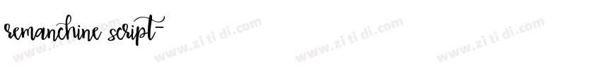 remanchine script字体转换